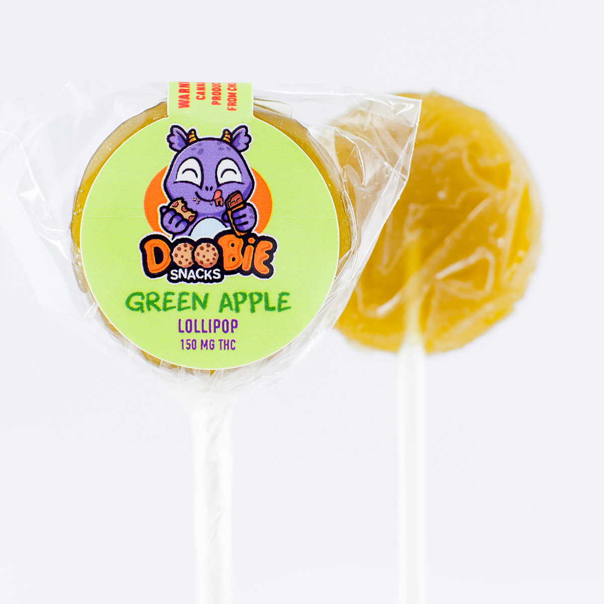 Green Apple Lollipops 150MG THC by Doobie Snacks