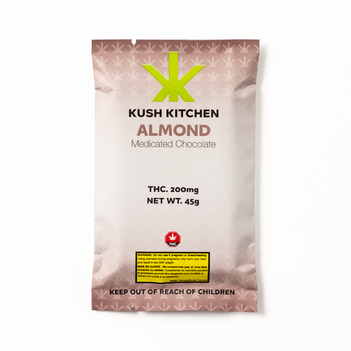 Kush Kitchen Milk Chocolate & Almond Bar 200mg