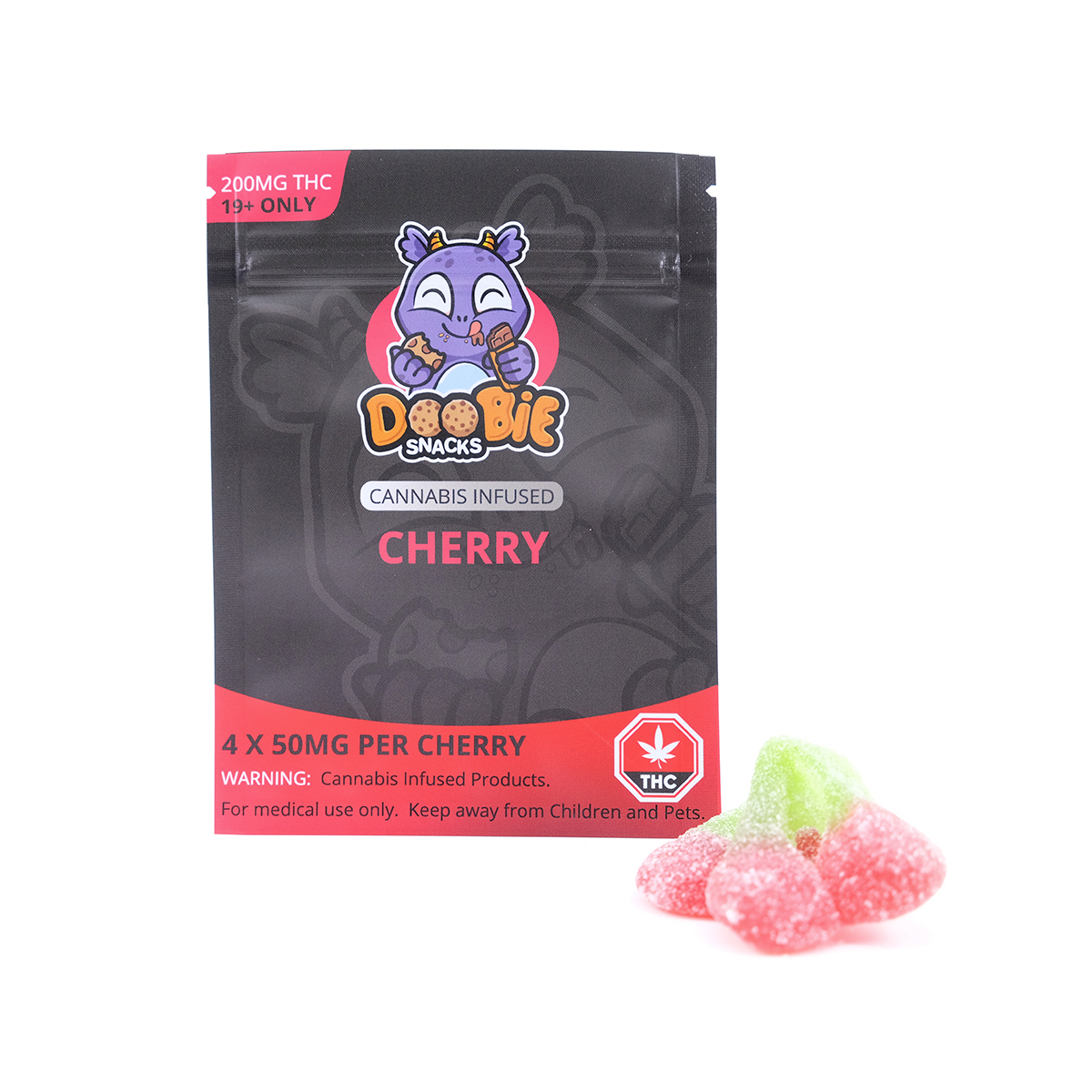 Buy Doobie Snacks Sour Cherry 200mg THC Gummies