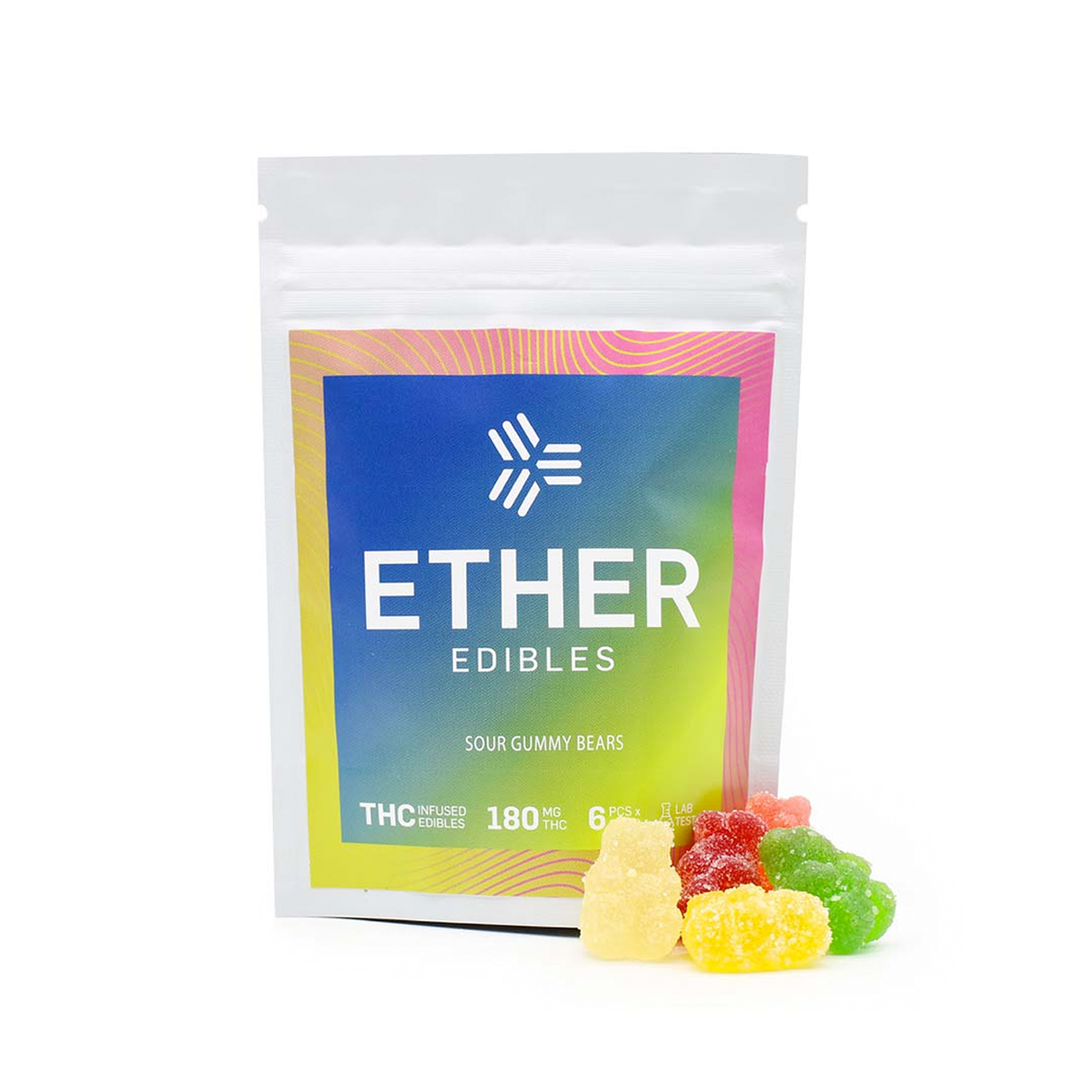 Buy Ether Edibles Sour Gummy Bears - 180mg online