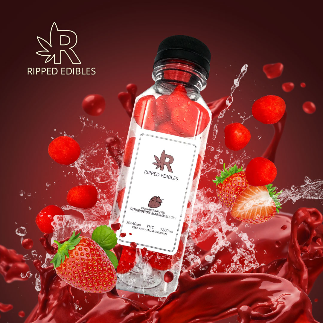 Ripped Edibles - Bulk Strawberry - 1200mg THC|Buy Edibles Online | Dispensary Near Me