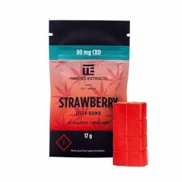 Twisted Extracts Jelly Bomb Strawberry- 80mg CBD | Buy Edibles Online | Dispensary Near Me
