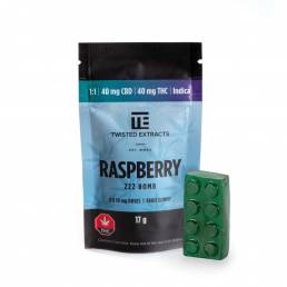Twisted Extracts 1:1 Jelly Bomb Blue Raspberry - 40mg THC + 40mg CBD | Buy Edibles Online | Dispensary Near Me