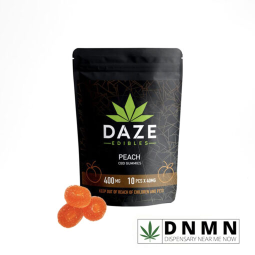 Daze Edibles - CBD Buzzy Peach Ring Gummies| Buy Edibles Online | Dispensary Near Me