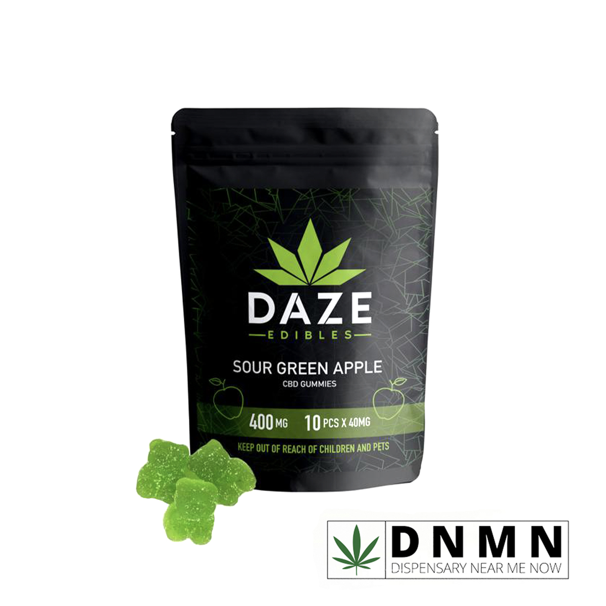 Daze Edibles - CBD Sour Green Apple Gummies | Buy Edibles Online | Dispensary Near Me