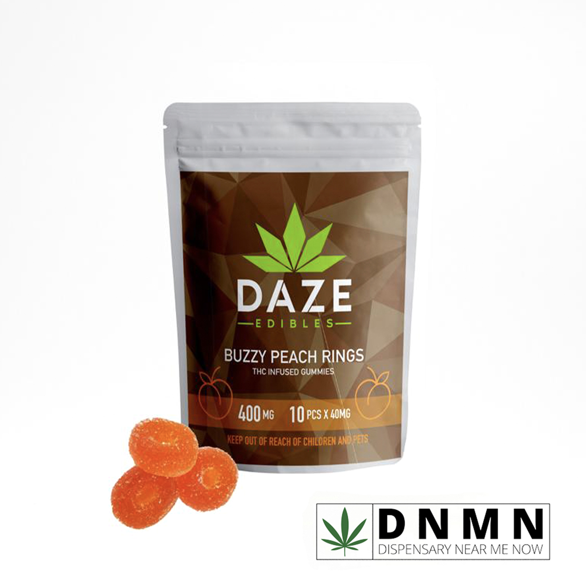 Daze Edibles - THC Buzzy Peach Rings Gummies | Buy Edibles Online | Dispensary Near Me