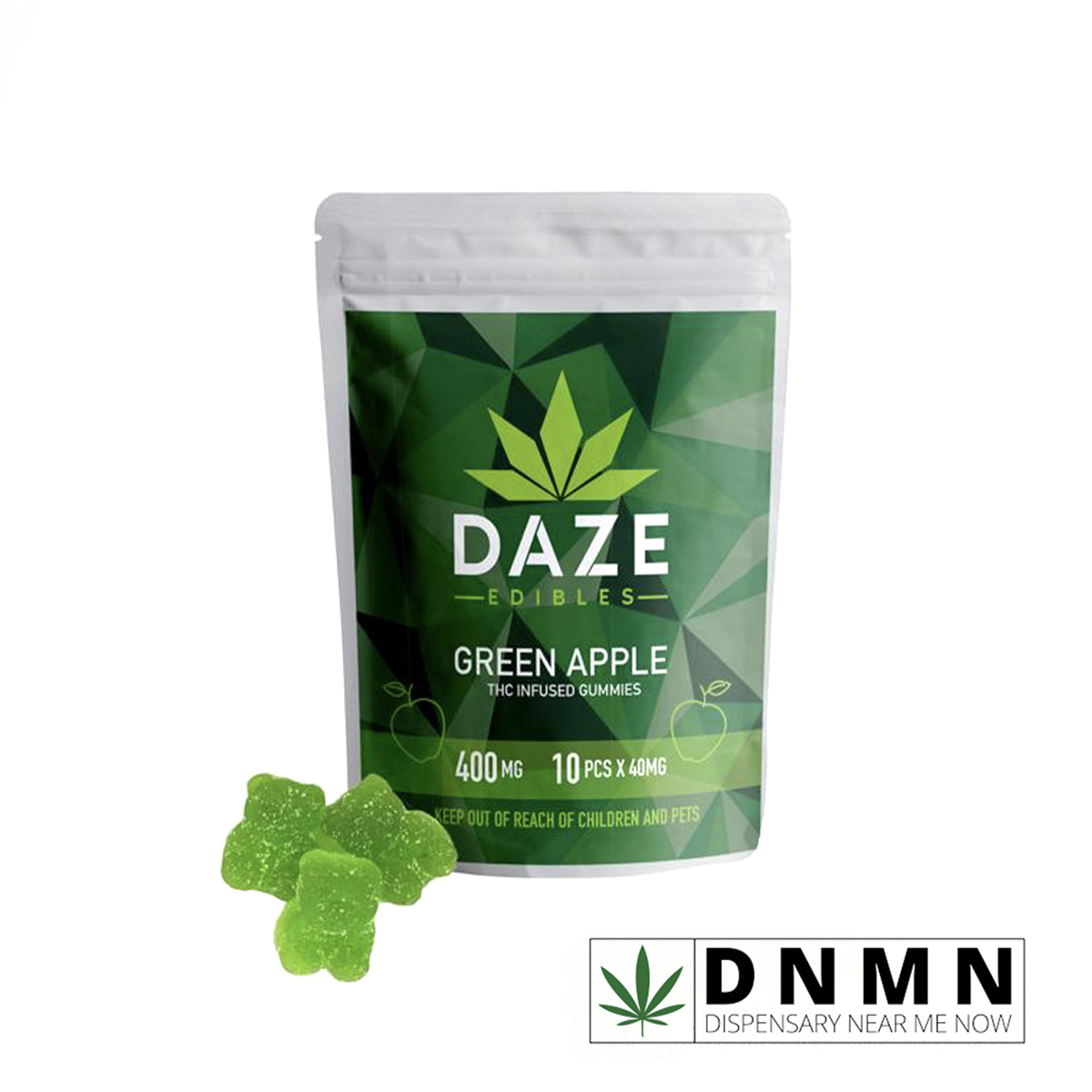 Daze Edibles - THC Sour Green Apple Gummies| Buy Edibles Online | Dispensary Near Me