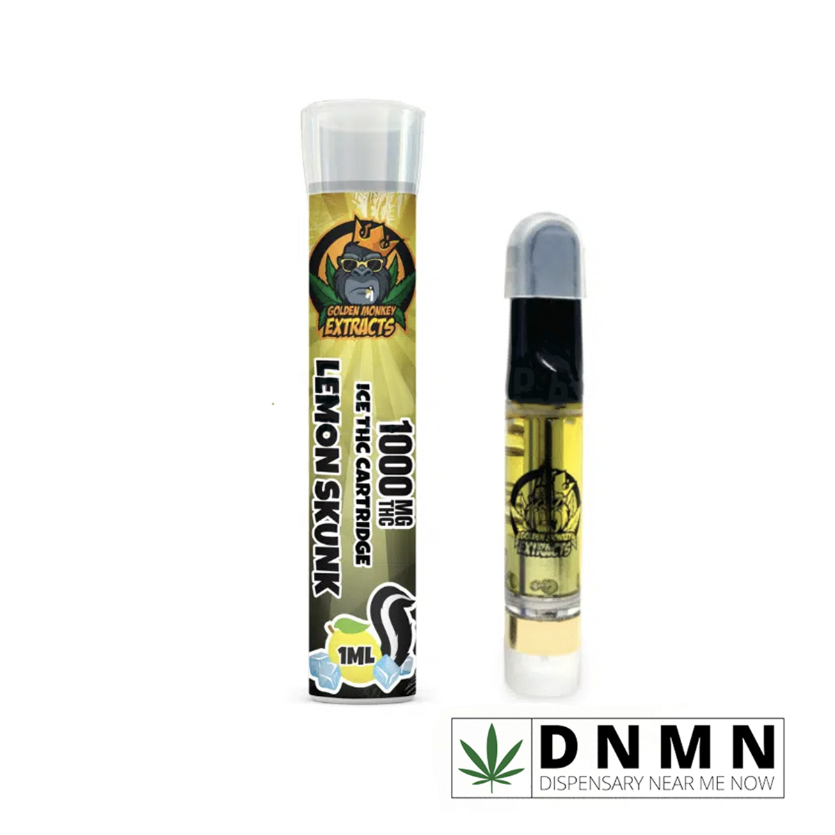 Golden Monkey Extracts - ICED Lemon Skunk Cartridge | Buy Vapes Online | Dispensary Near Me