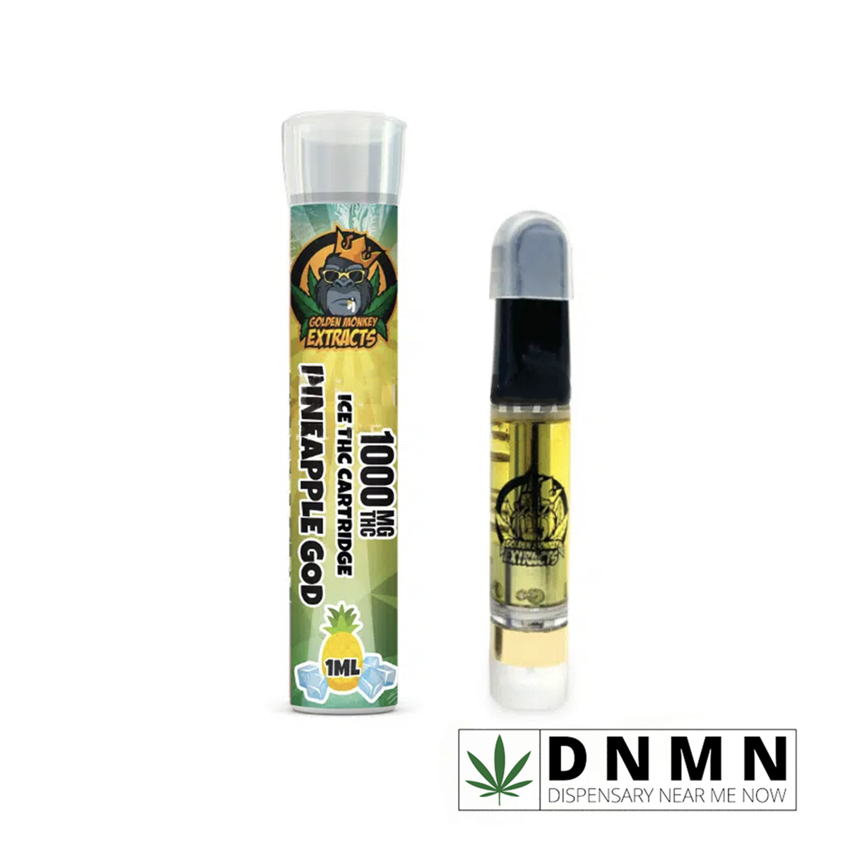 Golden Monkey Extracts - ICED Pineapple God Cartridge | Buy Vapes Online | Dispensary Near Me