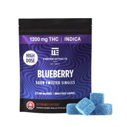 Twisted Extracts - Blueberry Sour Twisted Singles - 1200mg THC | Buy Edibles Online | Dispensary Near Me