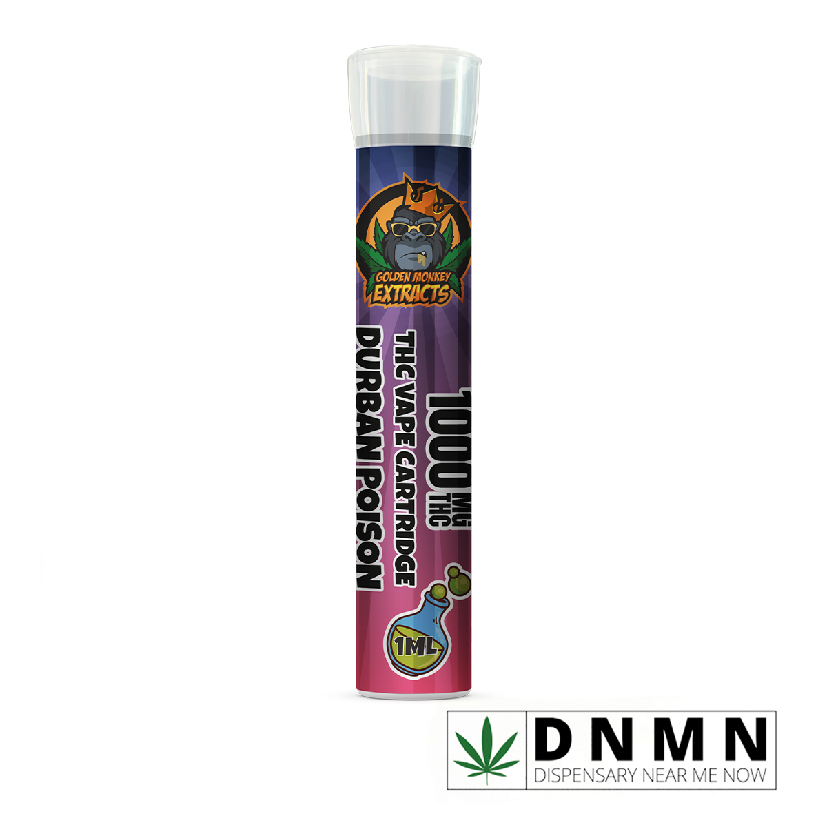 Golden Monkey Extracts - Durban Poison Cartridge 1000MG THC | Buy Vape Online| Dispensary Near Me