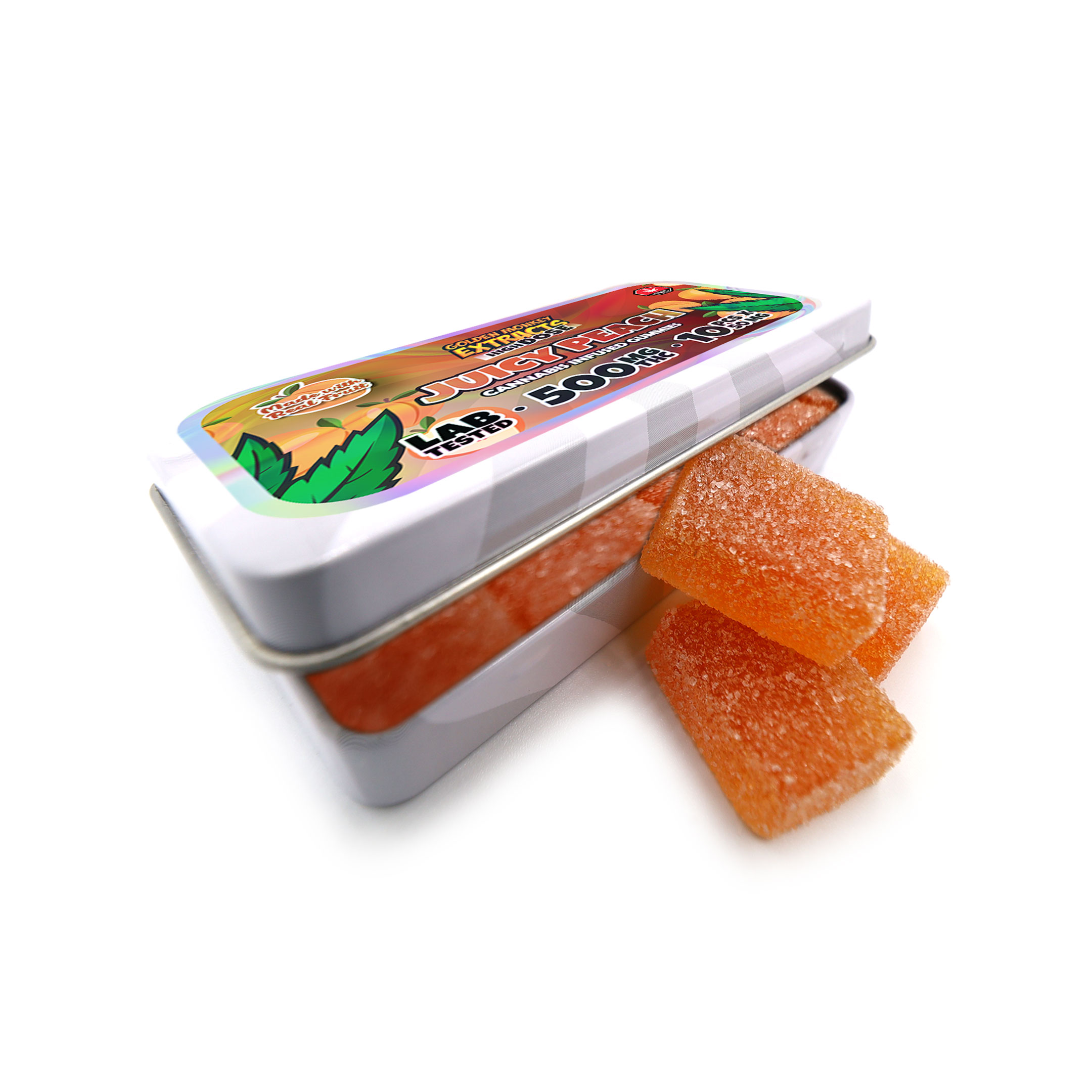 Golden Monkey Extracts - THC Gummy High Dose Juicy Peach - 1000MG| Buy Edibles Online | Dispensary Near Me