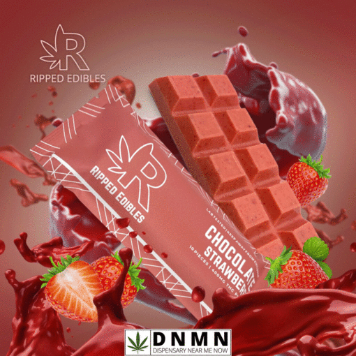 Strawberry Chocolate Bar Ripped Edibles | Buy Edibles Online | Dispensary Near Me