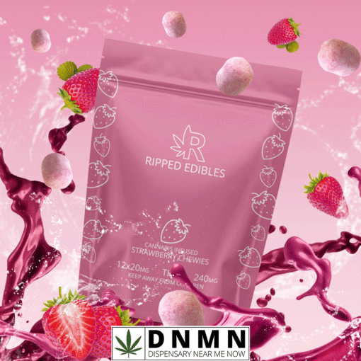 Strawberry Chewies Gummies Ripped Edibles | Buy Edibles Online | Dispensary Near Me